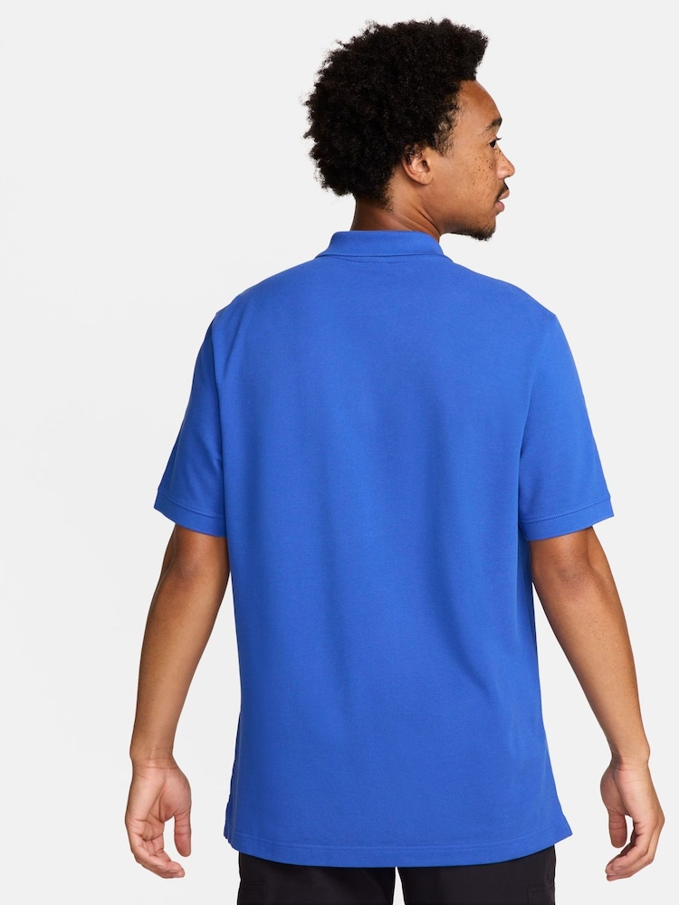 Nike Royal Blue Club Short Sleeve Polo Shirt - Image 2 of 7 Nike Royal Blue Club Short Sleeve Polo Shirt - Image 2 of 7
