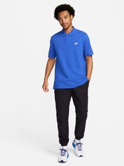 Ярко-синий - Рубашка поло с короткими рукавами Nike Club - Изображение 3 из 7