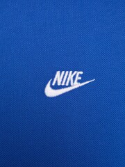 Ярко-синий - Рубашка поло с короткими рукавами Nike Club - Изображение 6 из 7