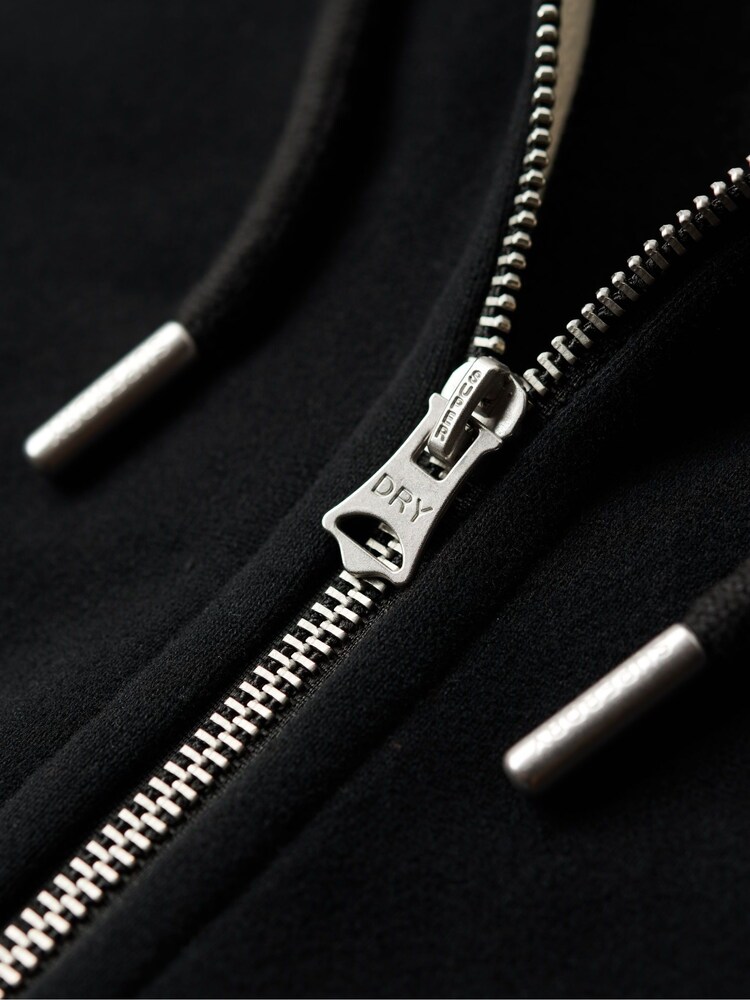 Superdry Black Essential Logo Zip-Up Hoodie - Image 5 of 6