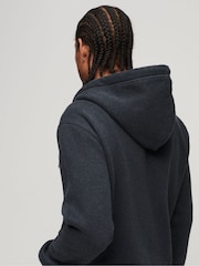Синий меланж - Худи на молнии с логотипом Superdry Essential - Image 3 of 6