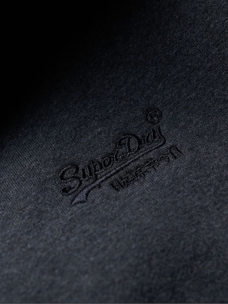 Синий меланж - Худи на молнии с логотипом Superdry Essential - Image 6 of 6