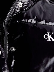 Calvin Klein Jeans Cropped Shiny Puffer Black Jacket - Image 4 of 4