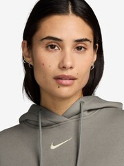 Nike Khaki Green Mini Phoenix Fleece Swoosh Pullover Hoodie - Image 3 of 3