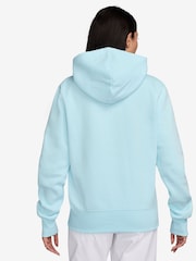 Nike Light Blue Mini Phoenix Fleece Swoosh Pullover Hoodie - Image 2 of 3