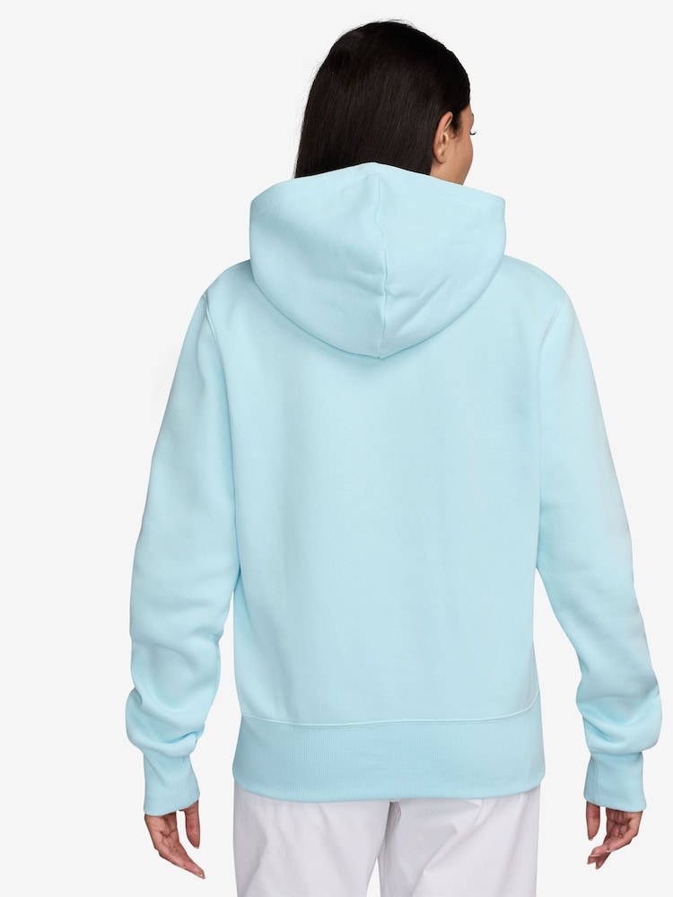 Nike Light Blue Mini Phoenix Fleece Swoosh Pullover Hoodie - Image 2 of 3