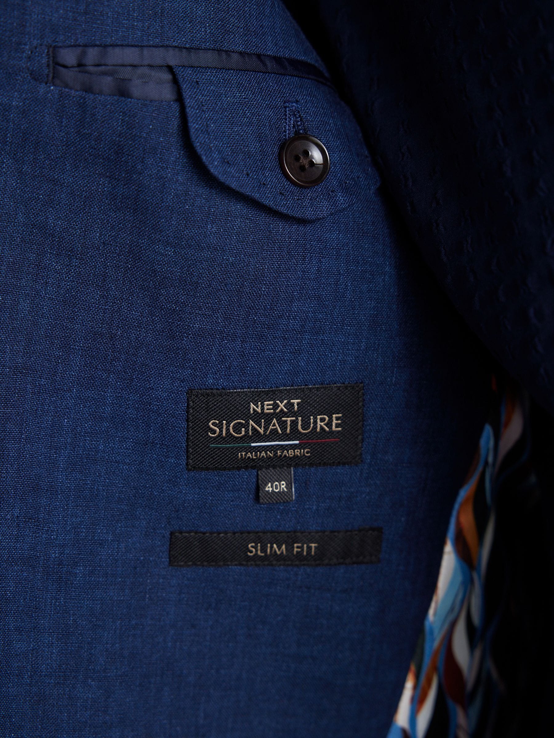 NEXT ジャケット Buy Blue Tailored Fit Trimmed Stripe Suit Jacket from Next USA