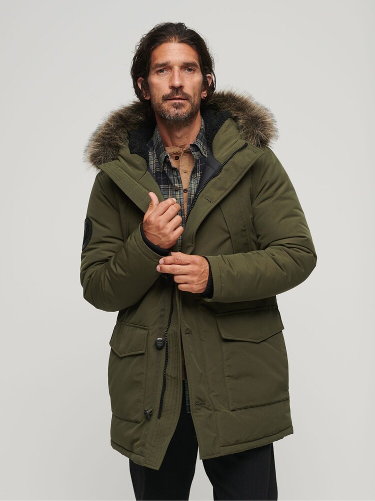 Superdry Green Everest Faux Fur Hooded Parka - Image 1 of 6