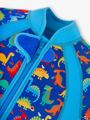 JoJo Maman Bébé Blue Printed Junior Wetsuit - Image 3 of 4