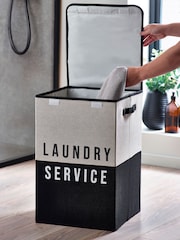 Mono Collapsible Slogan Laundry Basket - Image 2 of 4