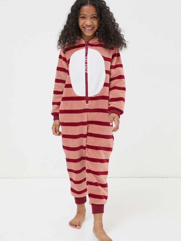 FatFace Pink Kara Kangaroo Onesie - Image 1 of 3