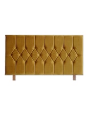 Catherine Lansfield Ochre Yellow Boutique Velvet Headboard - Image 2 of 2