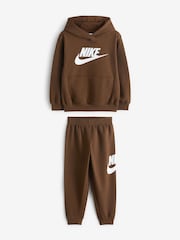 Nike Brown Little Kids Club Fleece Tracksuit Set - Image 1 of 3