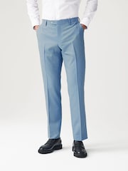 Light Blue Tailored Fit Motionflex Stretch Suit Trousers - Image 2 of 8
