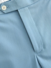 Light Blue Tailored Fit Motionflex Stretch Suit Trousers - Image 6 of 8