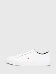 Blanco - Zapatillas de deporte con detalles de cuero básicas de Tommy Hilfiger - Imagen 2 de 4