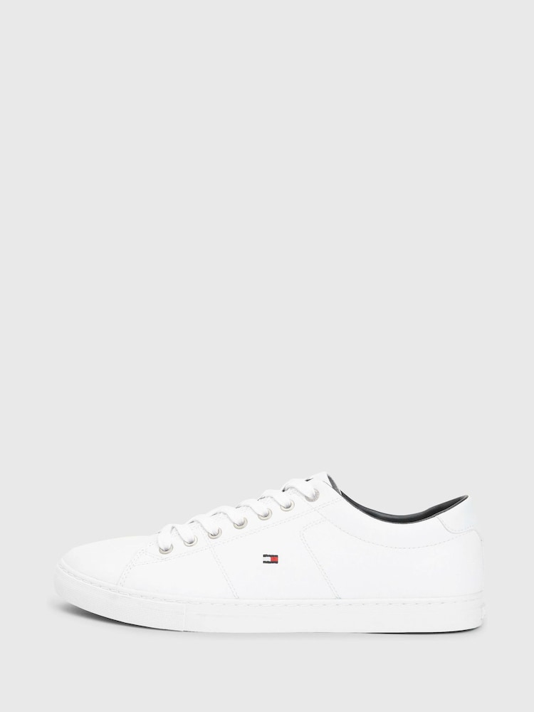 Blanco - Zapatillas de deporte con detalles de cuero básicas de Tommy Hilfiger - Imagen 2 de 4