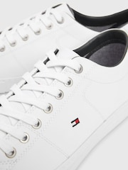 Blanco - Zapatillas de deporte con detalles de cuero básicas de Tommy Hilfiger - Imagen 4 de 4