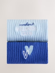 Light Blue Pilates Gripper Socks 2 Pack - Image 2 of 6