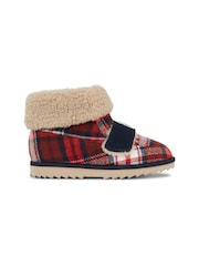 Tommy Hilfiger Red Tartan Check Boot Slippers - Image 1 of 4