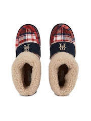 Tommy Hilfiger Red Tartan Check Boot Slippers - Image 3 of 4