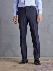 Navy Blue Regular Fit Signature Tollegno Wool Suit: Trousers - Image 1 of 6