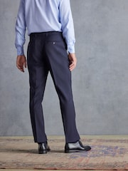Navy Blue Regular Fit Signature Tollegno Wool Suit: Trousers - Image 2 of 6