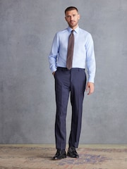 Navy Blue Regular Fit Signature Tollegno Wool Suit: Trousers - Image 3 of 6