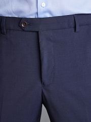 Navy Blue Regular Fit Signature Tollegno Wool Suit: Trousers - Image 4 of 6