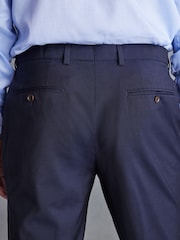 Navy Blue Regular Fit Signature Tollegno Wool Suit: Trousers - Image 5 of 6