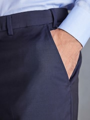 Navy Blue Regular Fit Signature Tollegno Wool Suit: Trousers - Image 6 of 6
