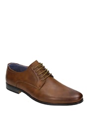 Novo Brown NOEL Smart Lace Up Derby Shoes - Image 3 of 4