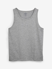 Burgundy Red/Black/White/Navy/Grey Marl 100% Cotton Vests 5 Pack - Image 3 of 6