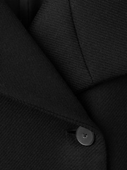 Mango Black Wool Blend Tie Waist Coat - Image 6 of 7