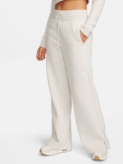 Nike Oatmeal Phoenix Plush High-Waisted Wide-Leg Cozy Fleece Joggers - Image 1 of 8