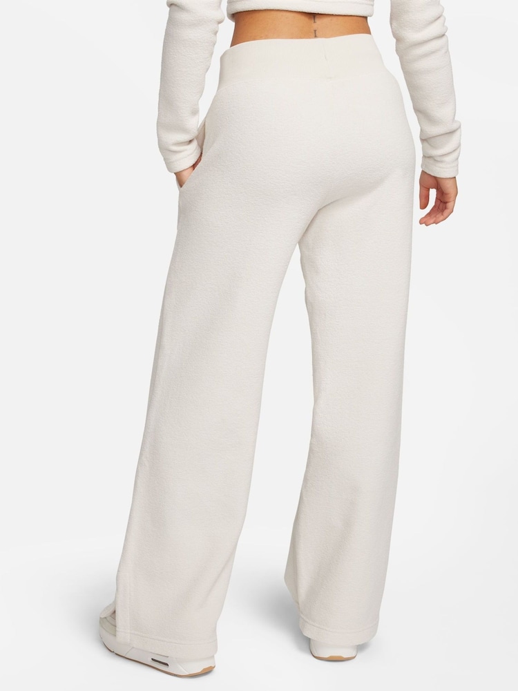 Nike Oatmeal Phoenix Plush High-Waisted Wide-Leg Cozy Fleece Joggers - Image 2 of 8