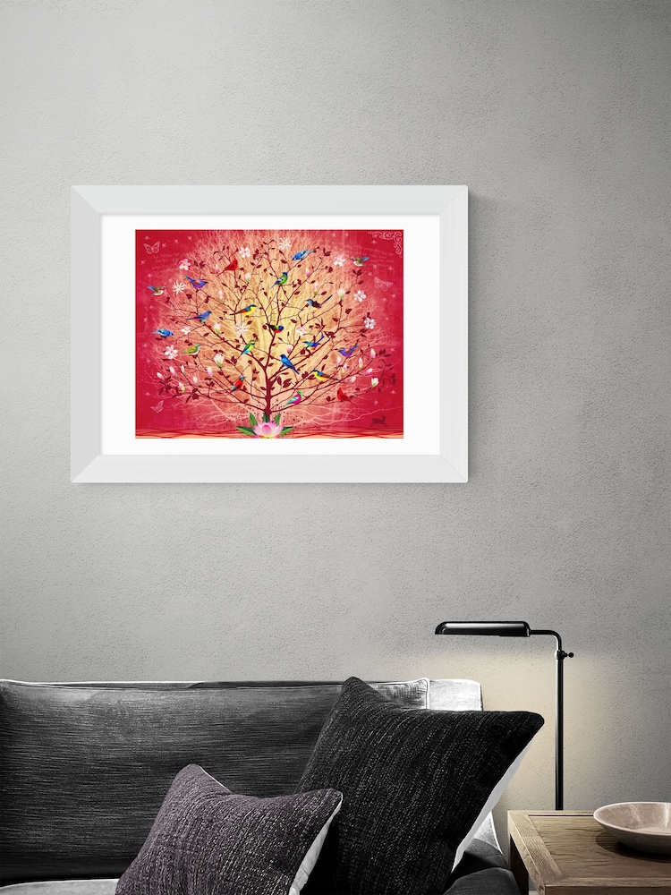 White Overlooked Happiness by Fiona Watson Framed Print - Image 2 of 4