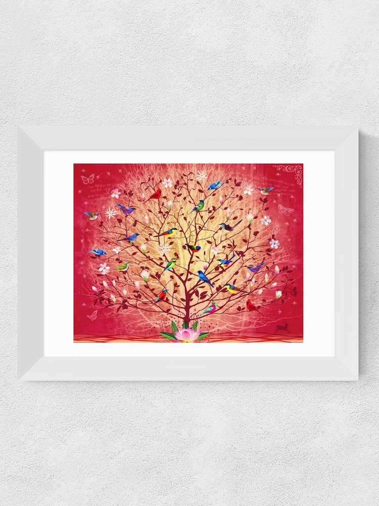 White Overlooked Happiness by Fiona Watson Framed Print - Image 4 of 4