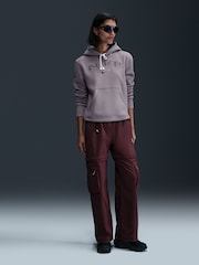 Nike Lilac Purple Phoenix Fleece Standard Pullover Varsity Logo Hoodie - Image 1 of 5