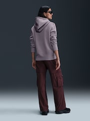 Nike Lilac Purple Phoenix Fleece Standard Pullover Varsity Logo Hoodie - Image 2 of 5