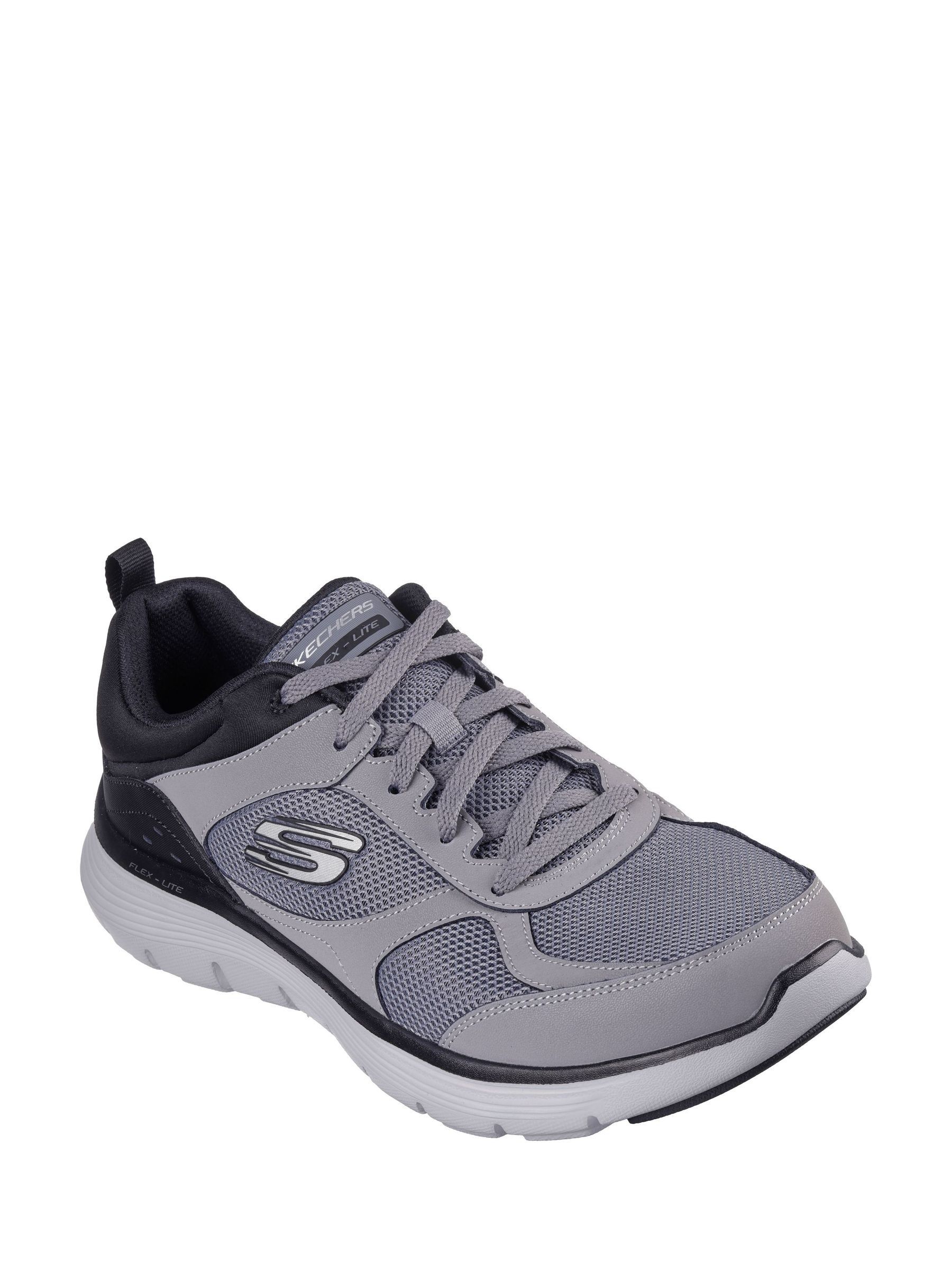 Buy Skechers Grey Black Flex Advantage Mens 5.0 Trainers from Next Luxembourg