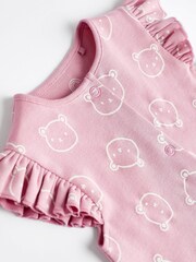 Pink/White Bear Baby Rompers 3 Pack - Image 5 of 7