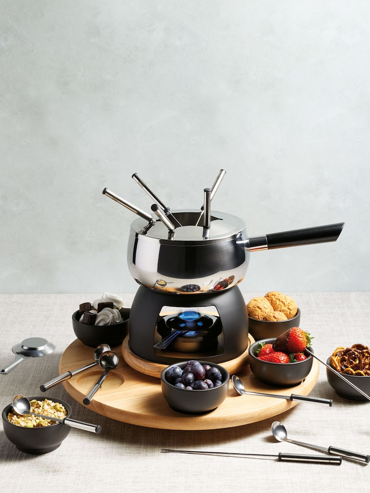 Artesa Silver Six Person Party Fondue Set - Image 1 of 2