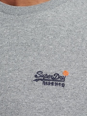 Superdry Grey Organic Cotton Vintage Embroidered T-Shirt - Image 3 of 4