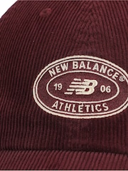 New Balance Red 6 Panel Athletics Corduroy Hat - Image 3 of 3