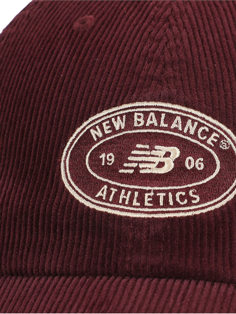 New Balance Red 6 Panel Athletics Corduroy Hat - Image 3 of 3