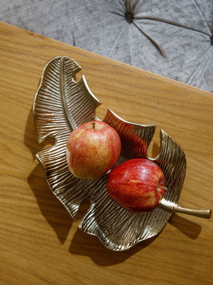 Artesa Gold Cast Aluminium Leaf Plate - Image 2 of 4 Artesa Gold Cast Aluminium Leaf Plate - Image 2 of 4