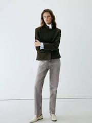 Mango Grey Marcela Straight Leg Jeans - Image 2 of 7
