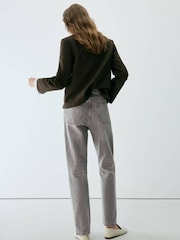 Mango Grey Marcela Straight Leg Jeans - Image 3 of 7