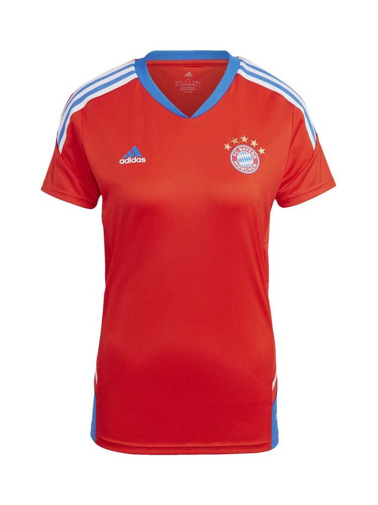 Rot / Weiß - adidas Fc Bayern Trainings-Trikot für Damen - Bild 2 von 3